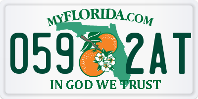 FL license plate 0592AT