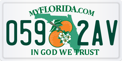 FL license plate 0592AV