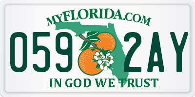 FL license plate 0592AY
