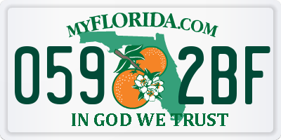 FL license plate 0592BF