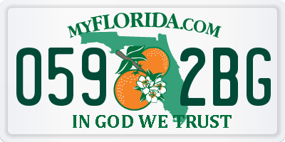 FL license plate 0592BG