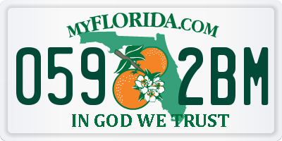 FL license plate 0592BM
