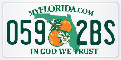 FL license plate 0592BS