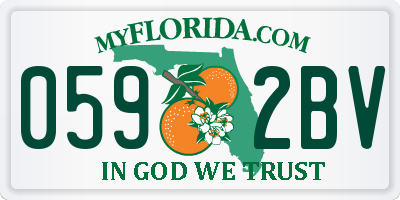 FL license plate 0592BV