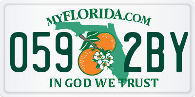 FL license plate 0592BY