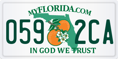 FL license plate 0592CA