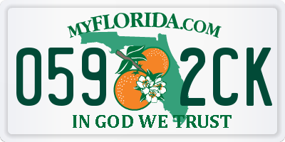 FL license plate 0592CK