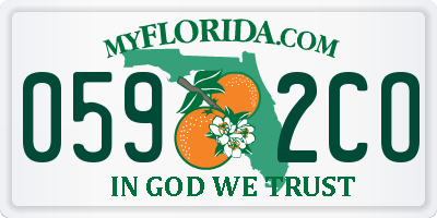 FL license plate 0592CO