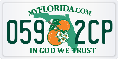 FL license plate 0592CP