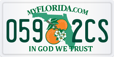 FL license plate 0592CS