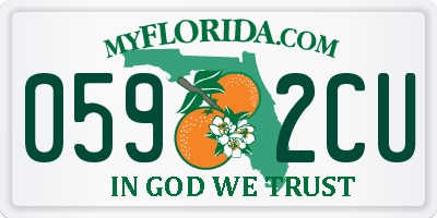 FL license plate 0592CU