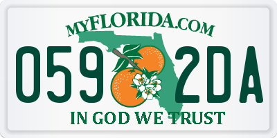 FL license plate 0592DA