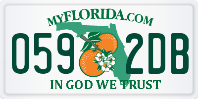 FL license plate 0592DB