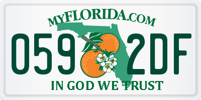 FL license plate 0592DF