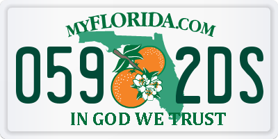 FL license plate 0592DS