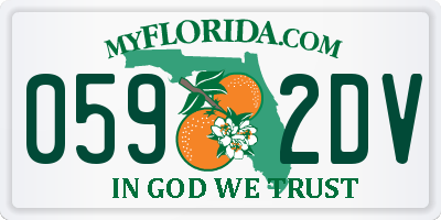 FL license plate 0592DV