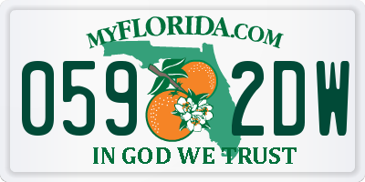 FL license plate 0592DW