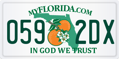FL license plate 0592DX