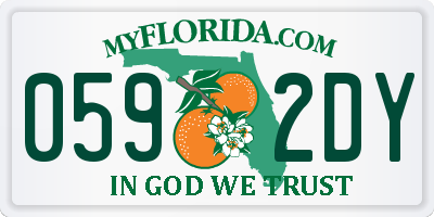 FL license plate 0592DY