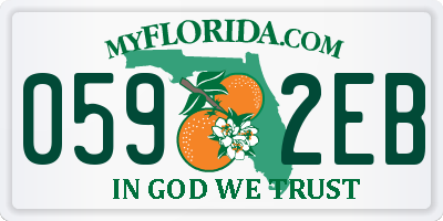 FL license plate 0592EB