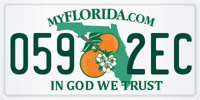 FL license plate 0592EC