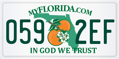 FL license plate 0592EF