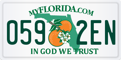 FL license plate 0592EN