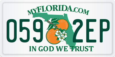 FL license plate 0592EP