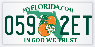 FL license plate 0592ET