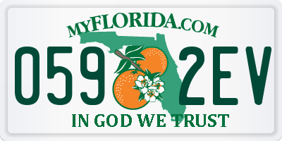 FL license plate 0592EV