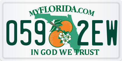 FL license plate 0592EW