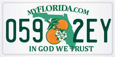 FL license plate 0592EY
