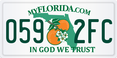 FL license plate 0592FC
