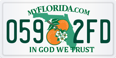 FL license plate 0592FD