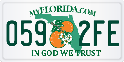 FL license plate 0592FE