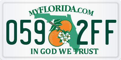 FL license plate 0592FF
