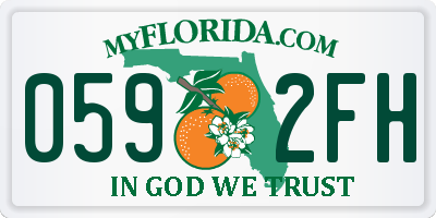 FL license plate 0592FH