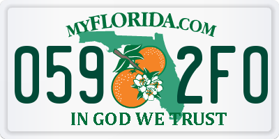 FL license plate 0592FO