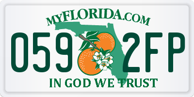 FL license plate 0592FP