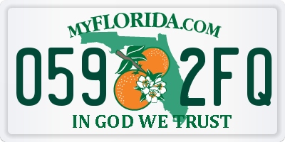 FL license plate 0592FQ