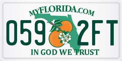 FL license plate 0592FT