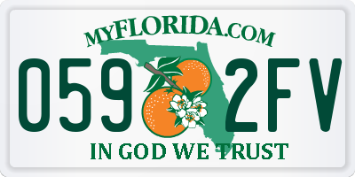FL license plate 0592FV