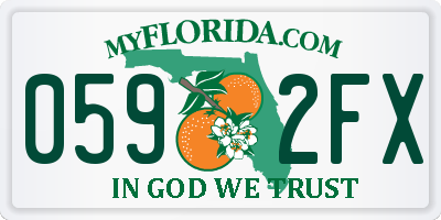 FL license plate 0592FX