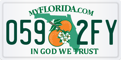 FL license plate 0592FY