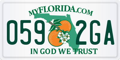 FL license plate 0592GA
