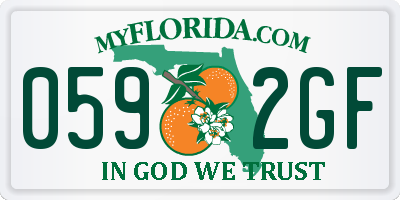 FL license plate 0592GF