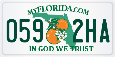FL license plate 0592HA