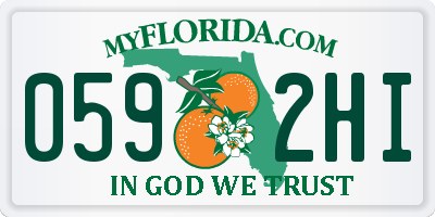 FL license plate 0592HI