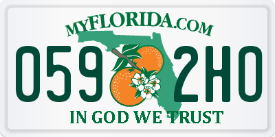 FL license plate 0592HO