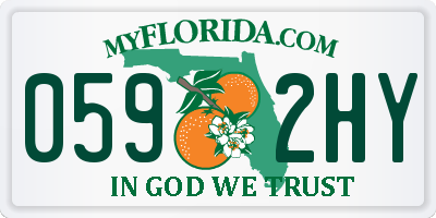 FL license plate 0592HY